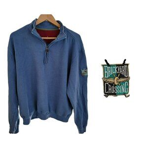 INDY Brickyard Crossing Golf Shirt - Quarter Zip Sweatshirt - Generous Size L